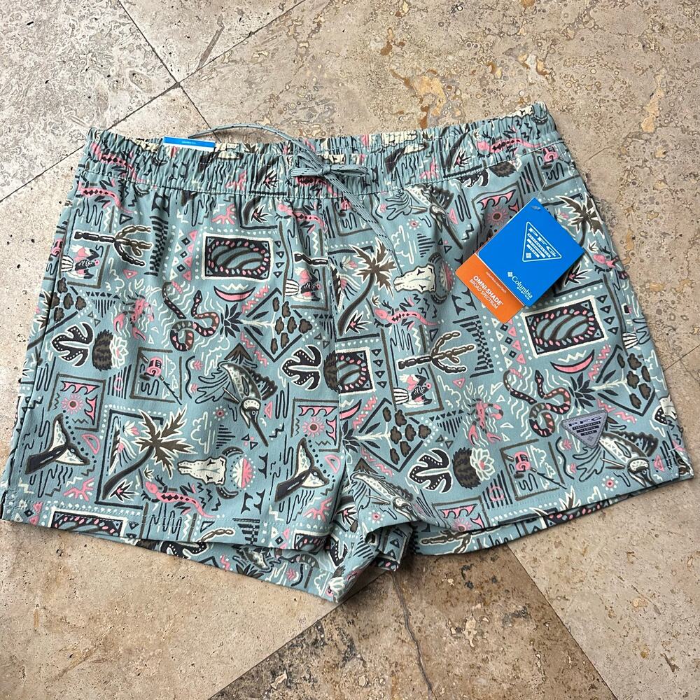 Columbia Women's PFG Rugged Water Printed Short Sz M - Picture 3 of 6